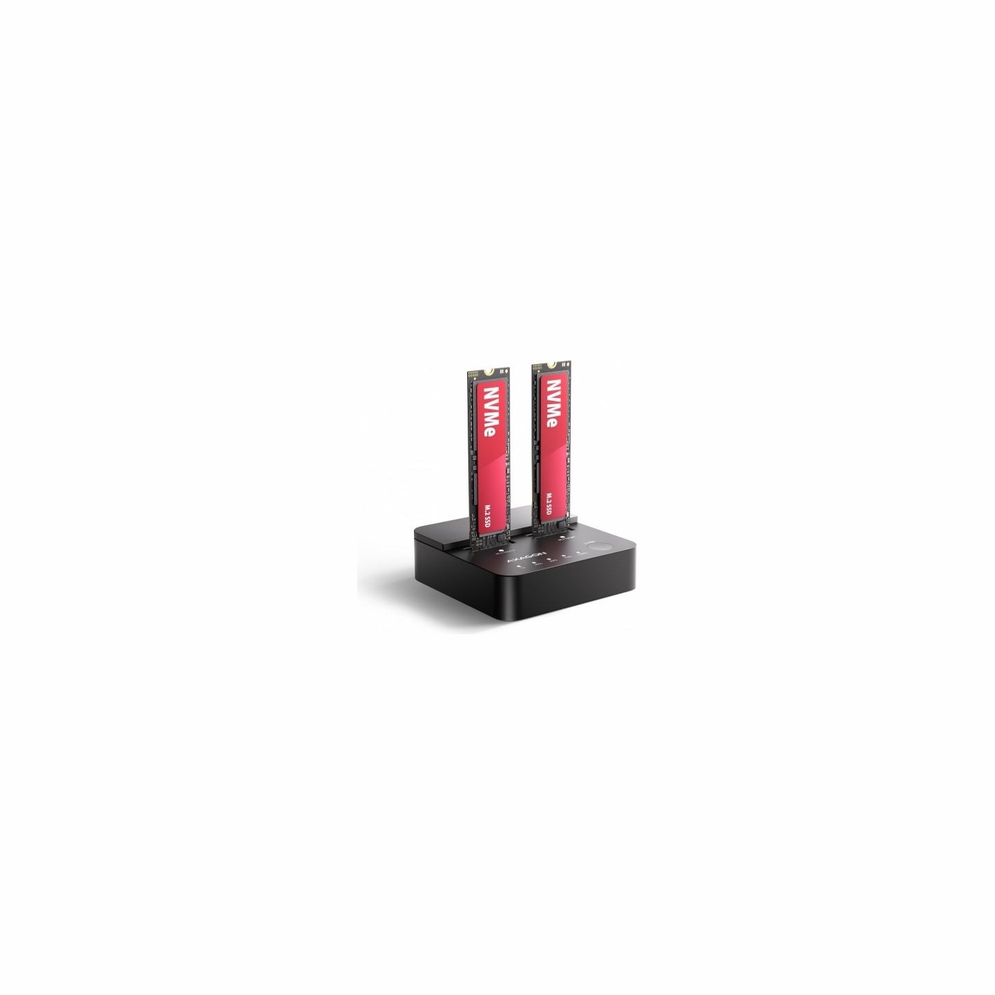 Axagon ADSA-M2C22L USB-C 20Gbps docking station for 2 x M.2 NVMe SSD with disk cloning function without PC