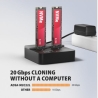 Axagon ADSA-M2C22L USBC 2xNVMe M.2 20Gbps dock station