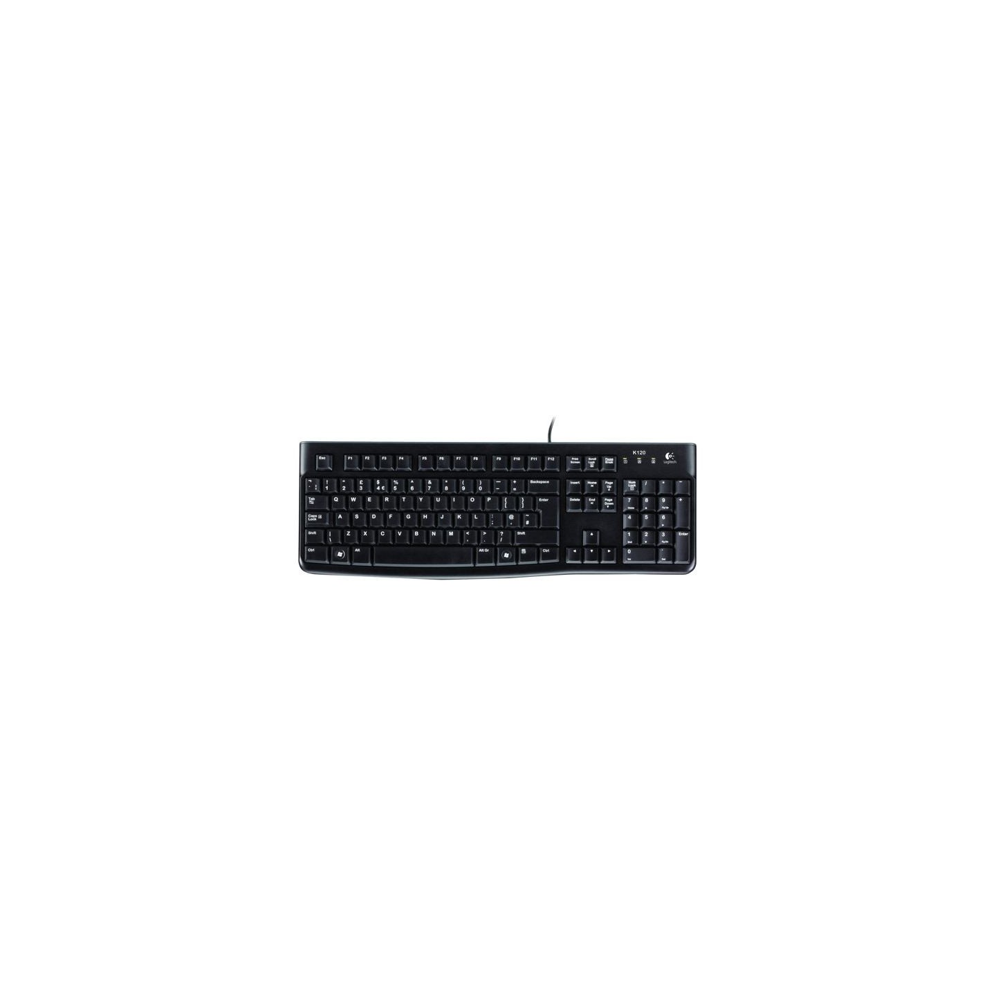 Logitech MK120 Corded Combo - BLACK - USB - US INT'L