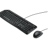 Logitech MK120 Corded Combo - BLACK - USB - US INT'L