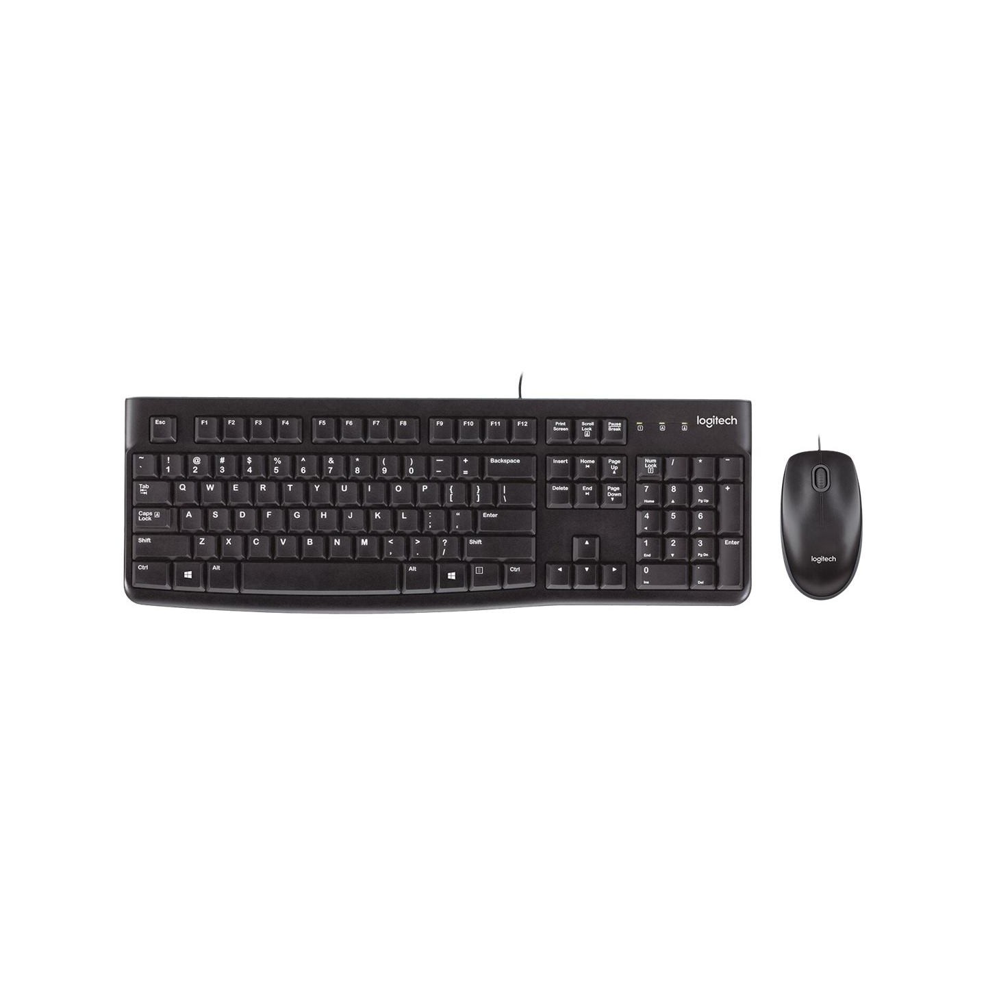 Logitech MK120 Corded Combo - BLACK - USB - US INT'L