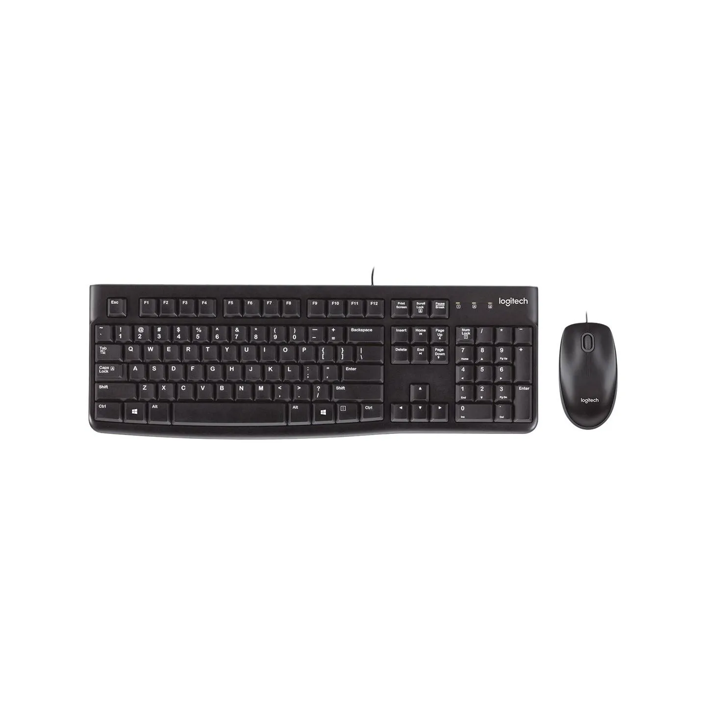 Logitech MK120 Corded Combo - BLACK - USB - US INT'L