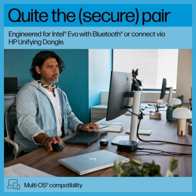 HP 685 Comfort Dual-Mode Keyboard and Mouse Combo, spill resistant - Black - US ENG / 8T6L7UT#ABB