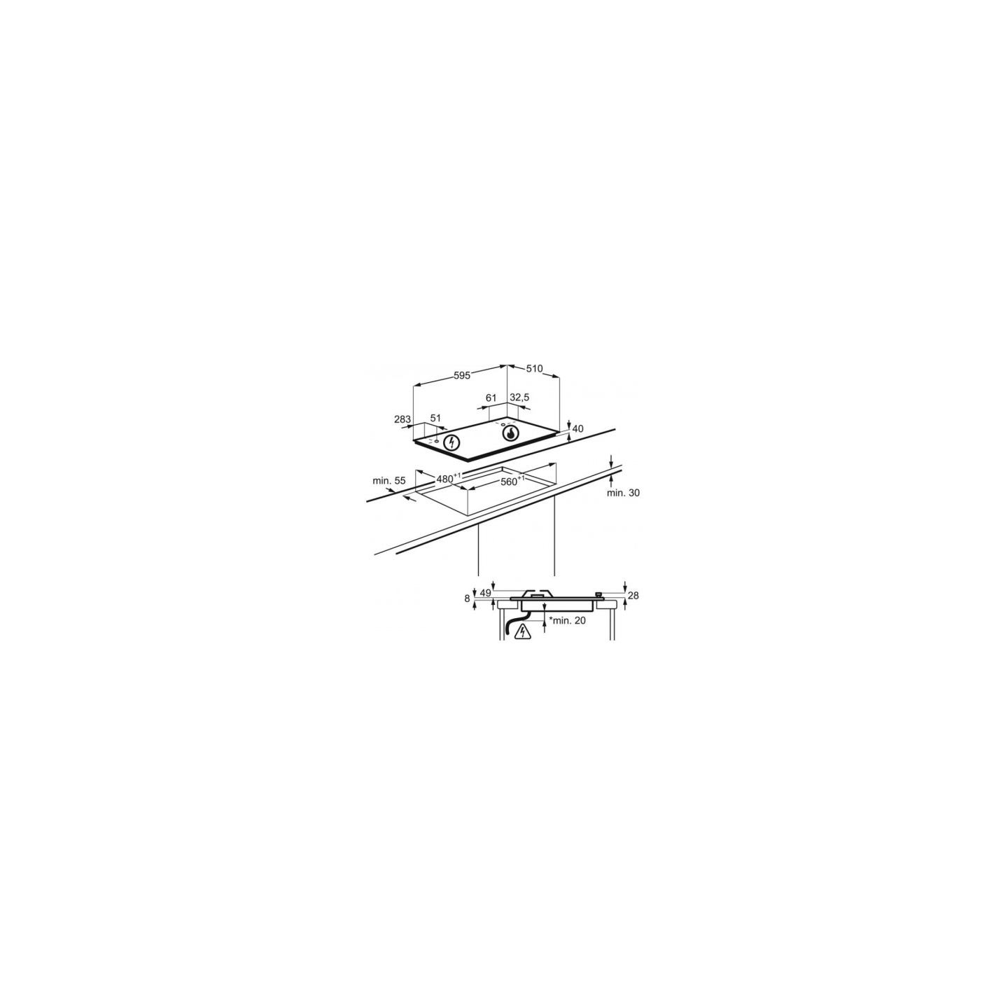 Electrolux Gas hob EGS6436RK