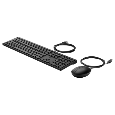 HP 320MK USB Wired Mouse Keyboard Combo, spill resistant – Black - US ENG / 9SR36UT#ABB