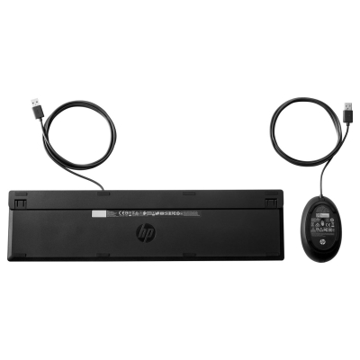 HP 320MK USB Wired Mouse Keyboard Combo, spill resistant – Black - US ENG / 9SR36UT#ABB