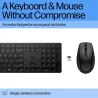 HP 655 Wireless Mouse Keyboard Combo, spill resistant - Black - US ENG / 4R009UT#ABB