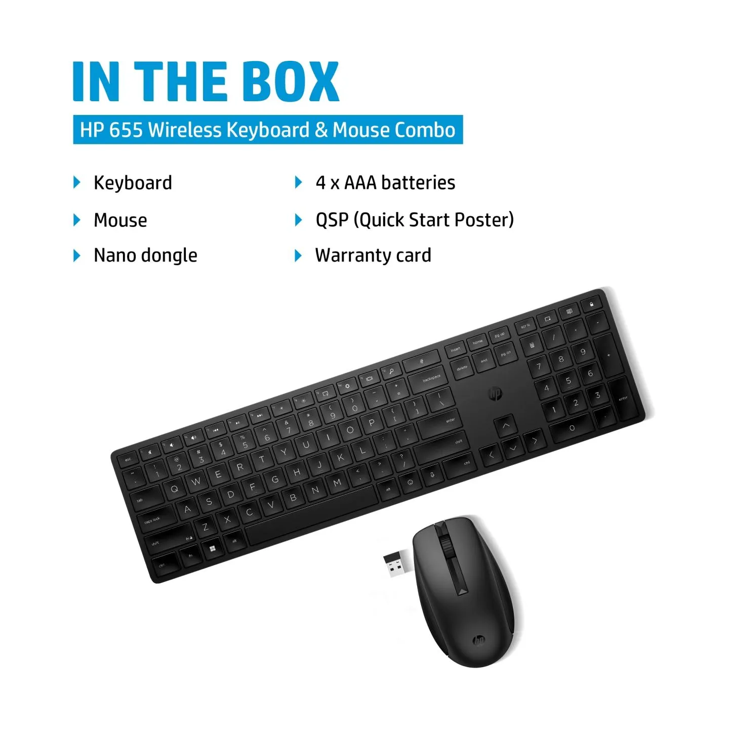 HP 655 WRLS KB/MSE Combo (EN)