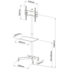 ART TV Table/trolley on wheels + handle 23-55" 25 kg S-09