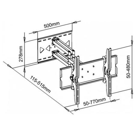 ART LCD holder AR-24 32-100 inches; up to 100kg adjustable