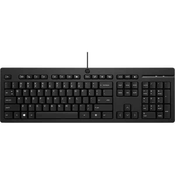 HP 125 G2 USB Wired Keyboard, Sanitizable, Copilot Key - Black - ESTONIAN / AY2Y7AA#ARK