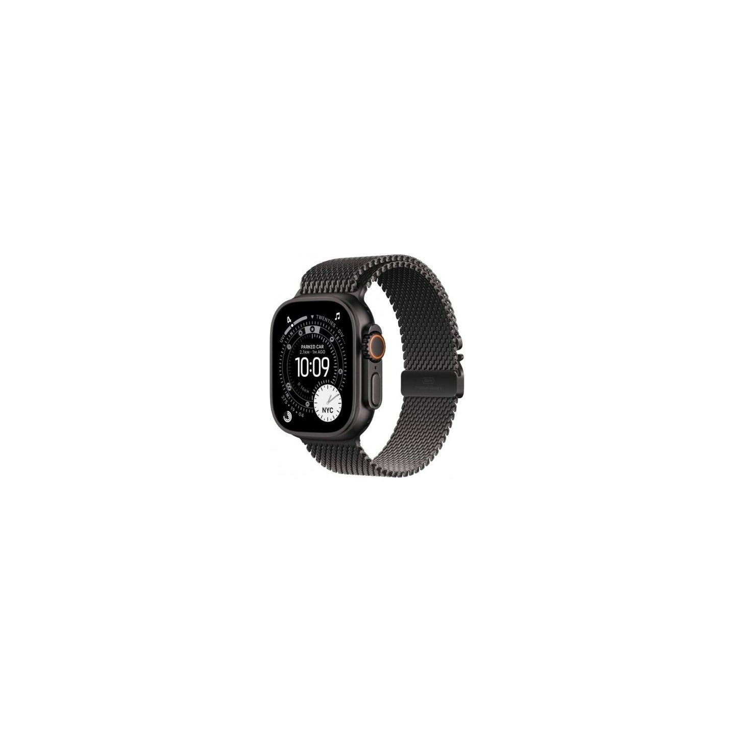 Apple Watch Ultra 3 GPS + Cellular 49mm Black Titanium Case with Black Titanium Milanese Loop - Small