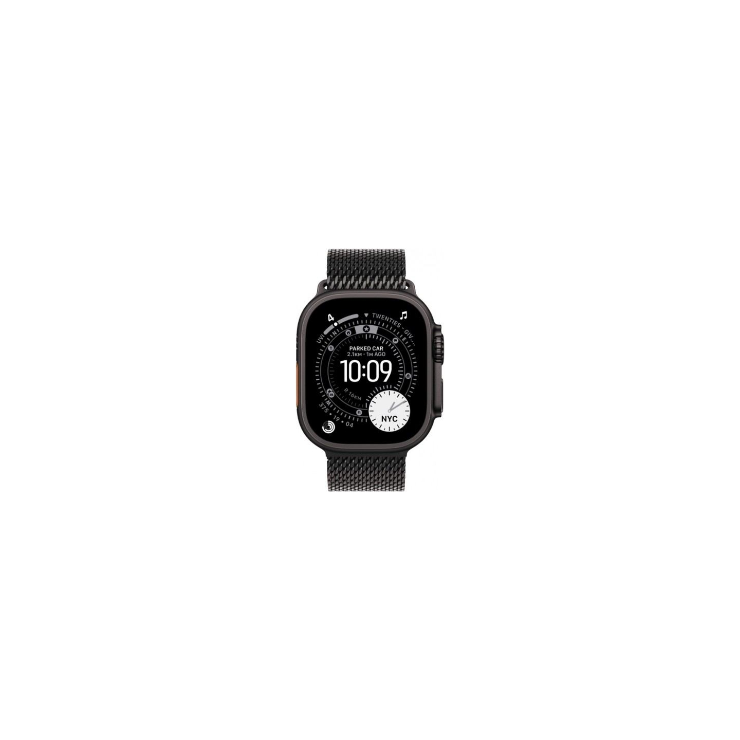 Apple Watch Ultra 3 GPS + Cellular 49mm Black Titanium Case with Black Titanium Milanese Loop - Small