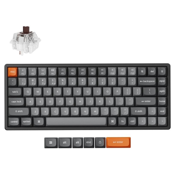 Keychron K2 Max RGB Aluminum - US Layout - Hot-Swappable Gateron Super Brown Wireless Keyboard / K2M-J3