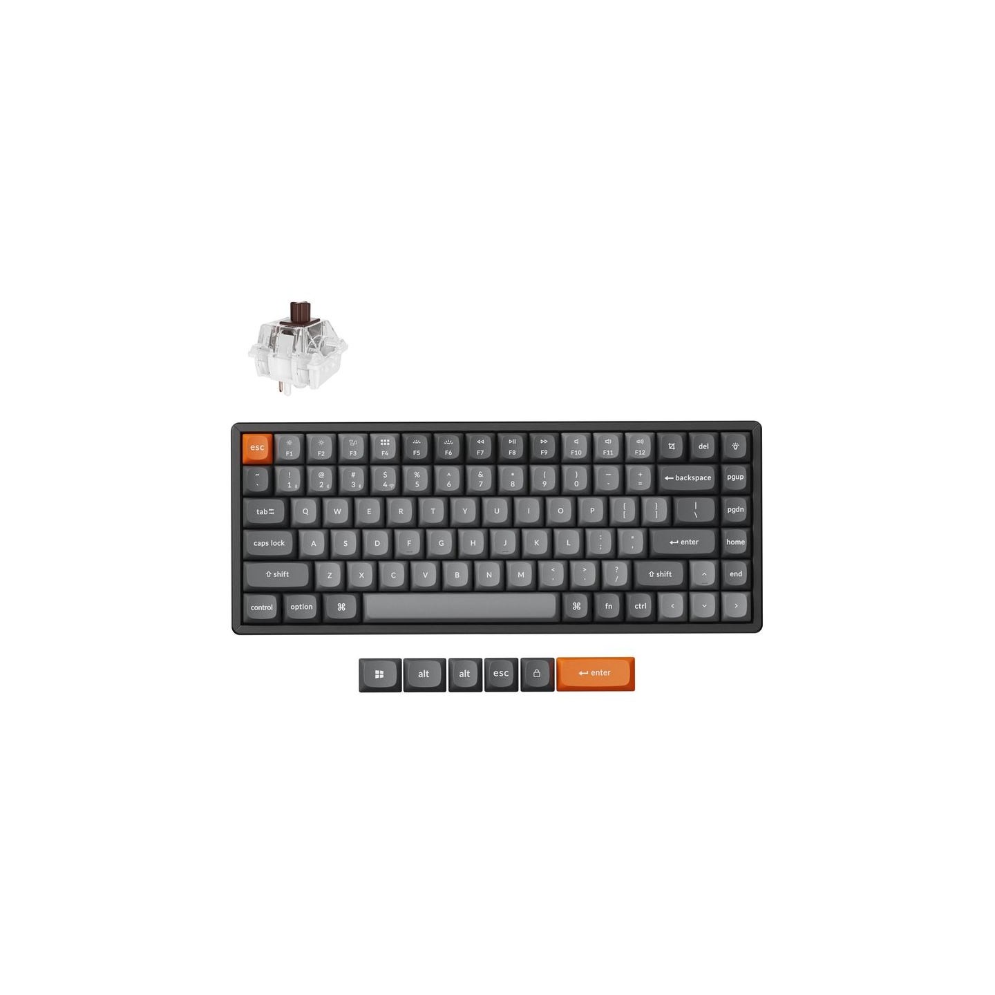 Keychron K2 Max RGB Aluminum - US Layout - Hot-Swappable Gateron Super Brown Wireless Keyboard / K2M-J3
