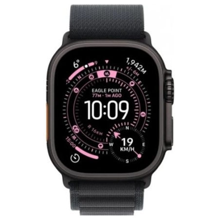 Apple Watch Ultra 3 GPS + Cellular 49mm Black Titanium Case with Black Alpine Loop - Small