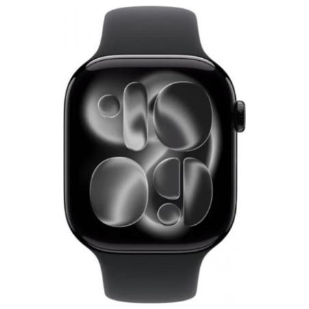 Apple Watch Series 11 GPS + Cellular 46mm Natural Titanium Case with Stone Grey Sport Band - S/M