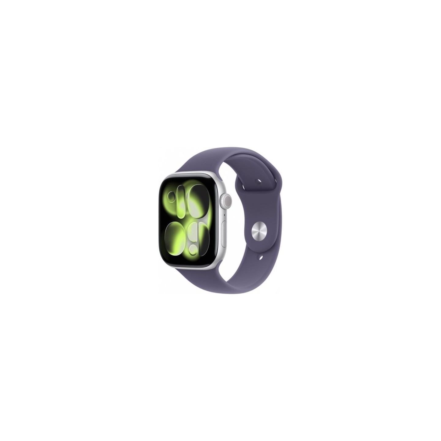 Apple Watch Series 11 GPS+Cellular 46mm Silver Aluminium Case with Purple Fog Sport Band - S/M