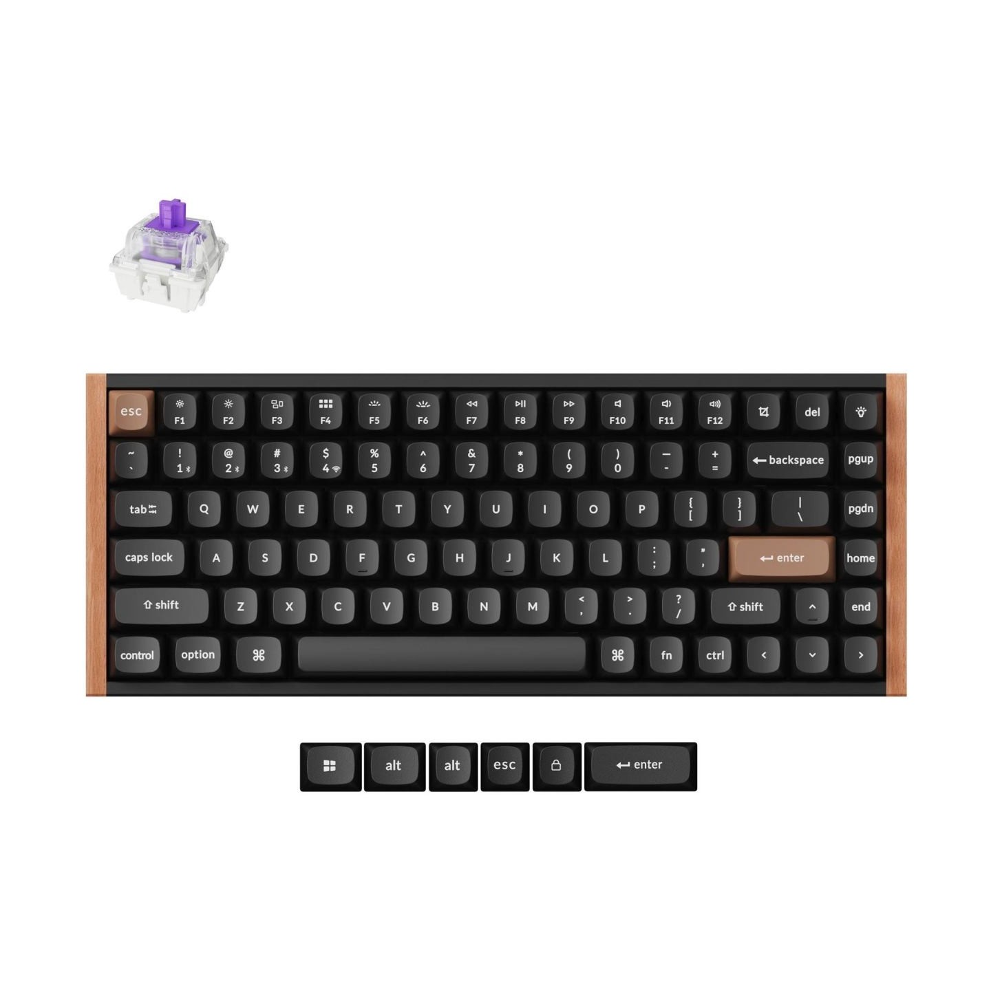 Keychron K2 HE SE - US Layout - Gateron Magnetic Nebula - Carbon Black Wireless Keyboard / K2H-F1