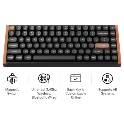 Keychron K2 HE SE - US Layout - Gateron Magnetic Nebula - Carbon Black Wireless Keyboard / K2H-F1