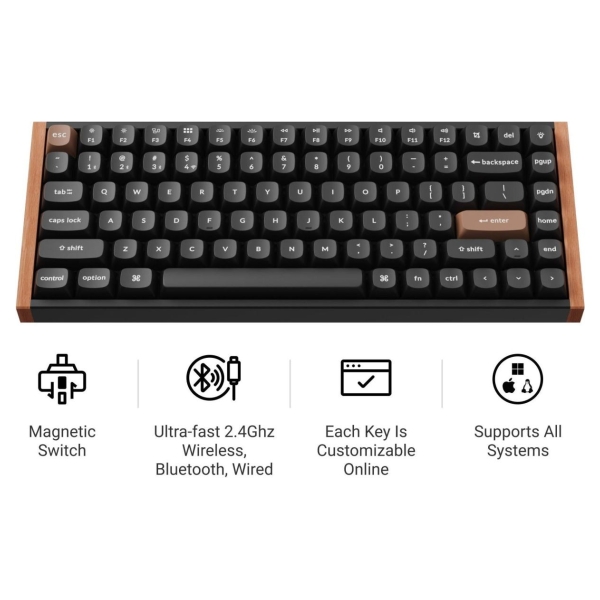 Keychron K2 HE SE - US Layout - Gateron Magnetic Nebula - Carbon Black Wireless Keyboard / K2H-F1