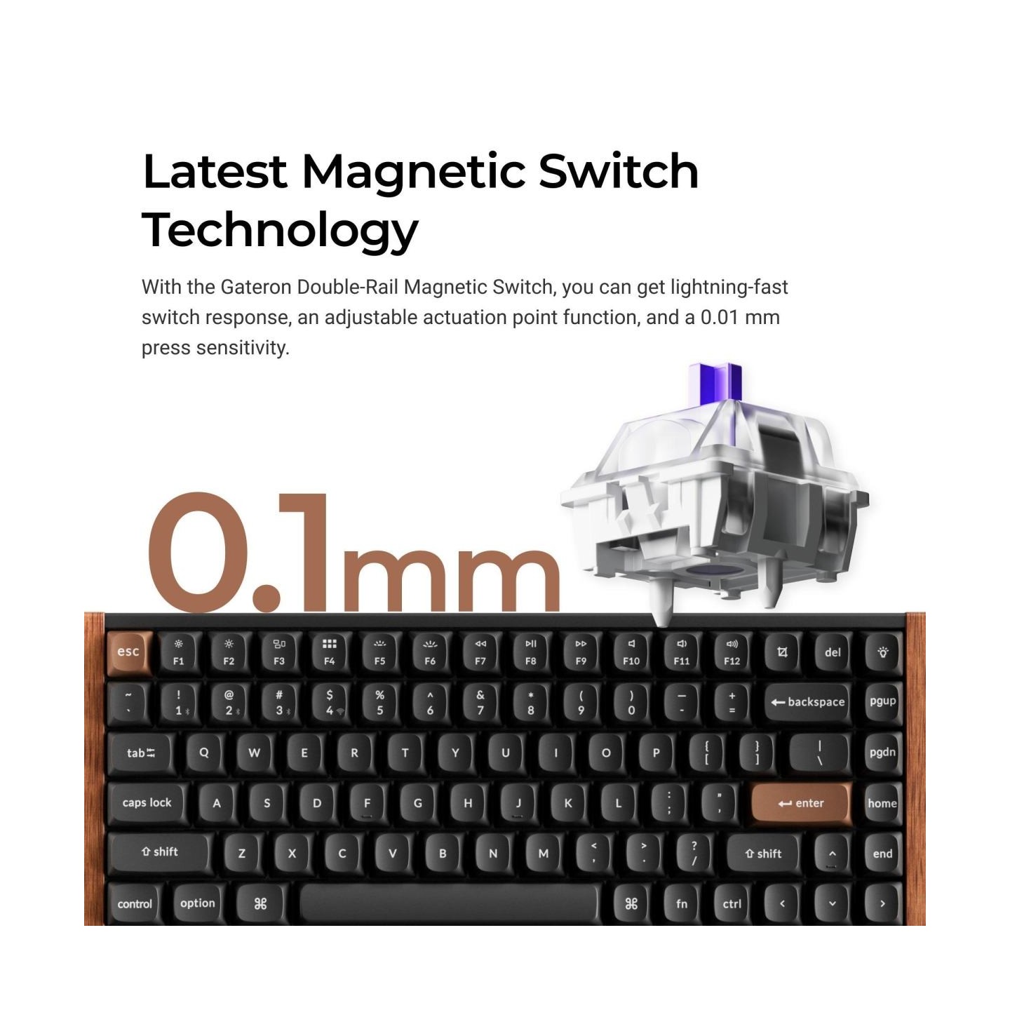 Keychron K2 HE SE - US Layout - Gateron Magnetic Nebula - Carbon Black Wireless Keyboard / K2H-F1