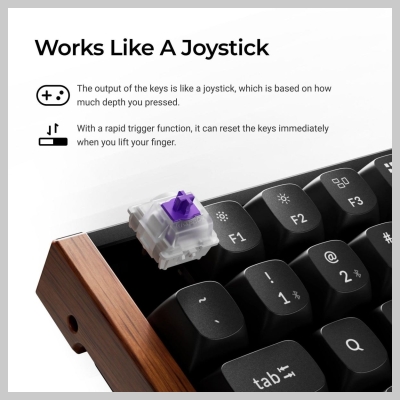 Keychron K2 HE SE - US Layout - Gateron Magnetic Nebula - Carbon Black Wireless Keyboard / K2H-F1