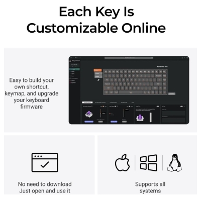 Keychron K2 HE SE - US Layout - Gateron Magnetic Nebula - Carbon Black Wireless Keyboard / K2H-F1