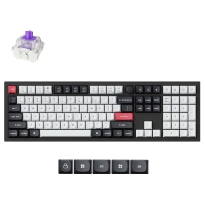 Keychron Q6 HE - US Layout - Gateron Magnetic Nebula - Carbon Black Wireless Keyboard / Q6H-M1
