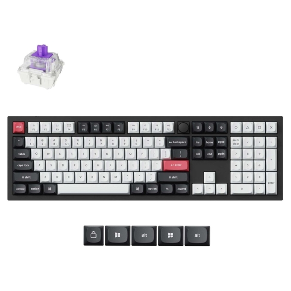 Keychron Q6 HE - US Layout - Gateron Magnetic Nebula - Carbon Black Wireless Keyboard / Q6H-M1