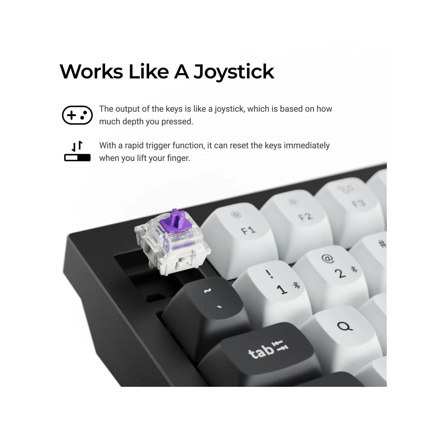 Keychron Q6 HE - US Layout - Gateron Magnetic Nebula - Carbon Black Wireless Keyboard / Q6H-M1