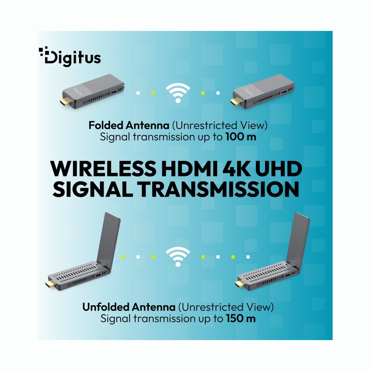 Digitus 4K Wireless HDMI Extender Set, 150 m, 4K/60Hz | DS-55359