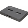 Digitus Docking Station USB-C 3.2 Gen2 for SSD M.2 Duo NVMe and SATA (max. 2x 4 TB) with SD-Express 7.1 reader (max. 2 TB), blac