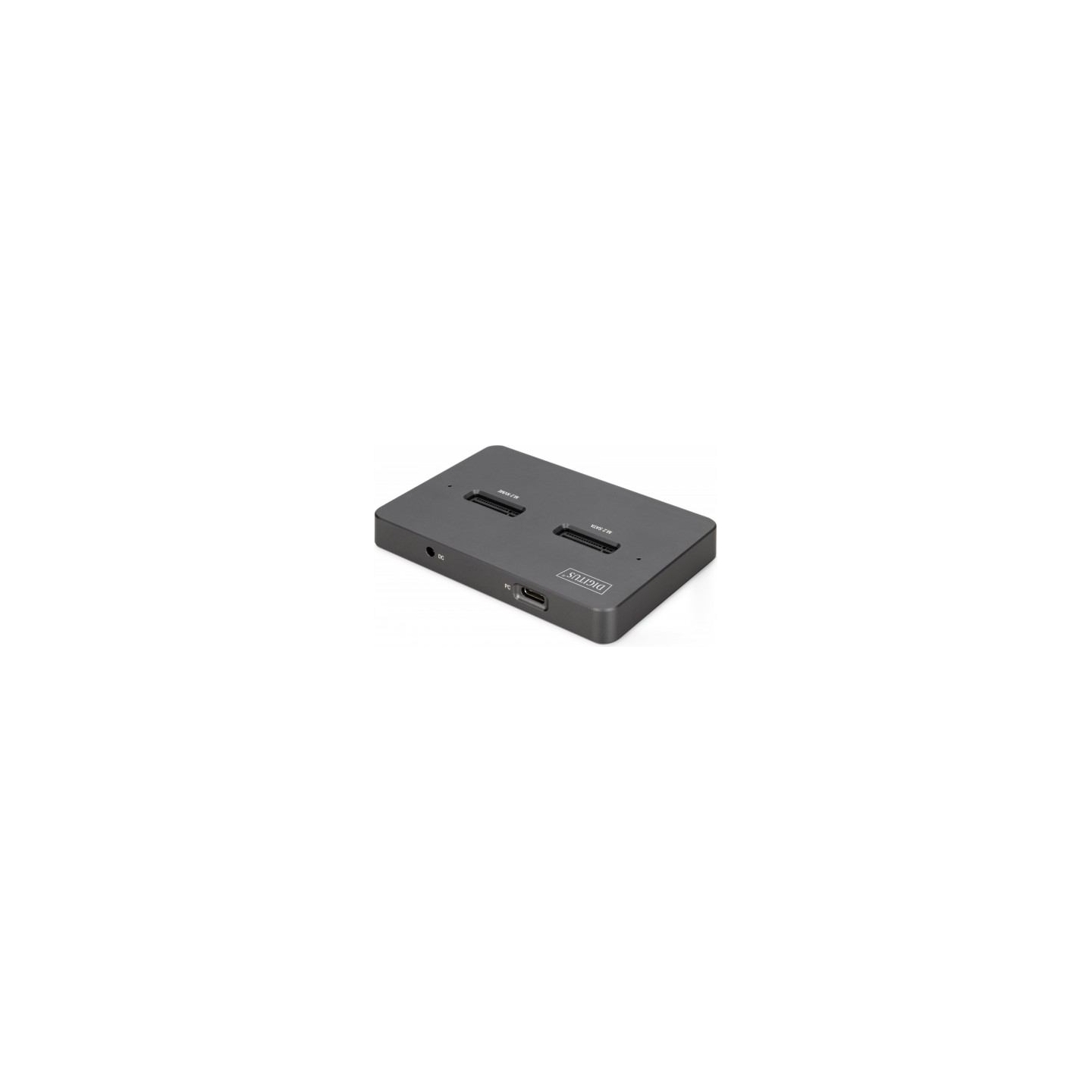 Digitus Docking Station USB-C 3.2 Gen2 for SSD M.2 Duo NVMe and SATA (max. 2x 4 TB) with SD-Express 7.1 reader (max. 2 TB), blac