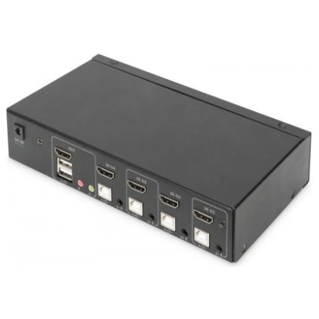 Digitus | KVM Switch, 4 Port, Single Display, 4K, HDMI | DS-12880