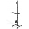 Digitus | Mobile workstation with individual height adjustment | DA-90374 | Monitor Mount, PC Holder | 17-32 " | Black