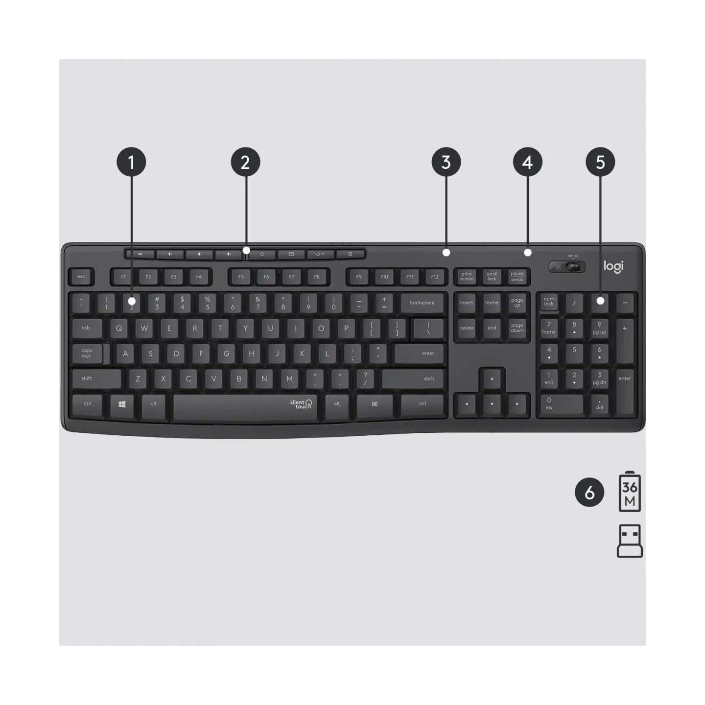 Logitech LOGI MK295 Silent Wireless Combo