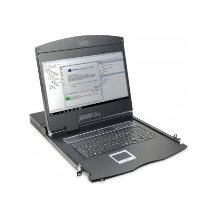 Digitus LCD Console 19inch KVM touchpad US keyboard