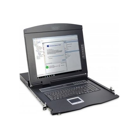 Digitus LCD Console 17inch KVM touchpad US keyboard