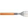 Digitus Category 7 installation data cable, S/FTP, Dca, solid conductor, AWG 23/1, LSOH, 500 m, reel, orange