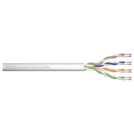 Digitus Cable teleinformatic, installation, U/UTP cat.5e 4x2xAWG24/1, wire, copper, PVC, 305m, gray