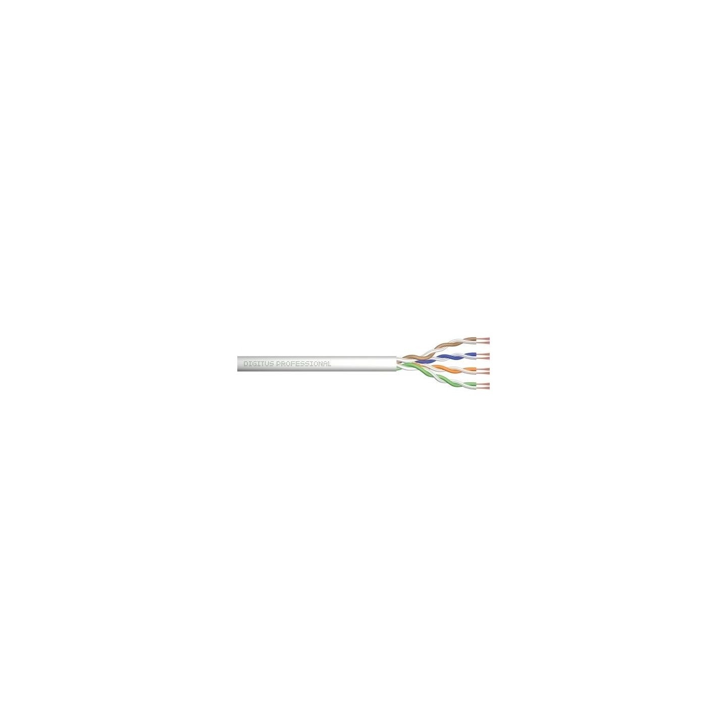 Digitus Cable teleinformatic, installation, U/UTP cat.5e 4x2xAWG24/1, wire, copper, PVC, 305m, gray