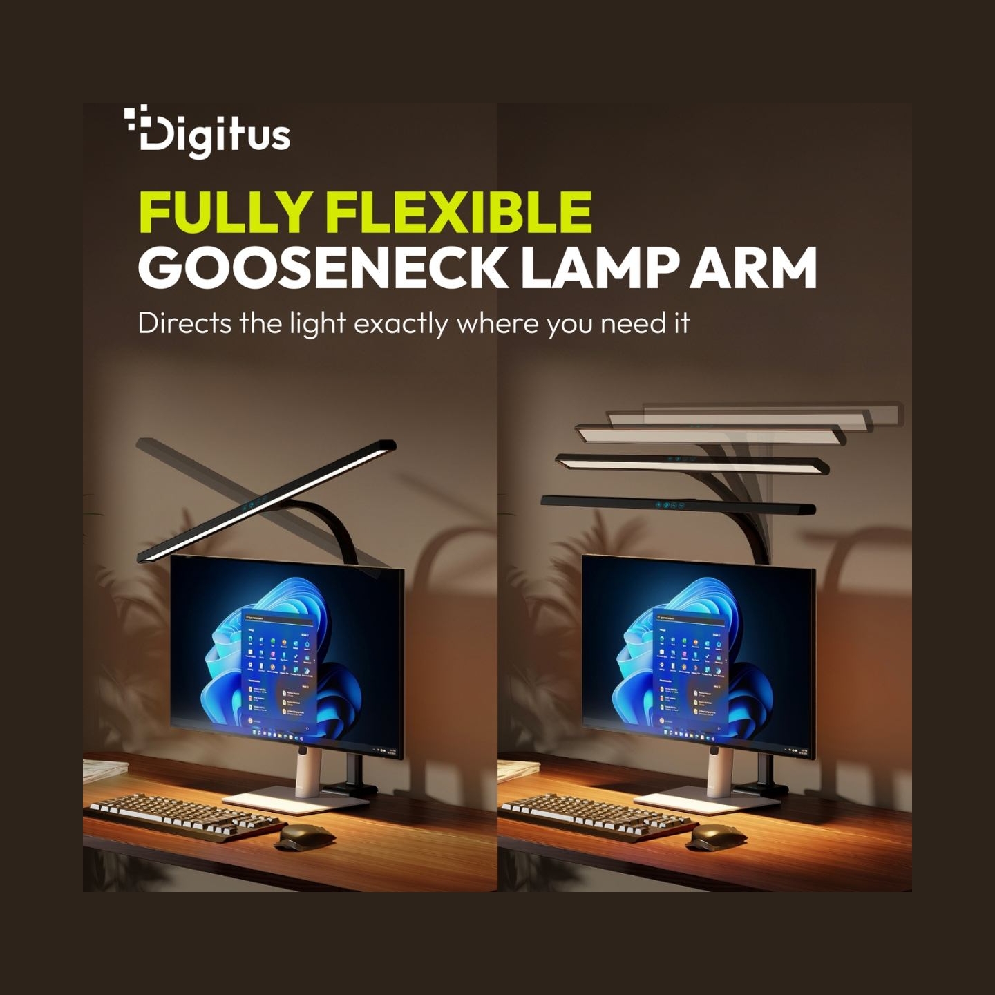 Digitus LED Desk Lamp, 80 cm, Black | DA-90492 | 2400 lm | 16 W | 3000-6500 K | Warm white | LED lamp | 10 V