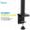 Digitus LED Desk Lamp, 80 cm, Black | DA-90492 | 2400 lm | 16 W | 3000-6500 K | Warm white | LED lamp | 10 V