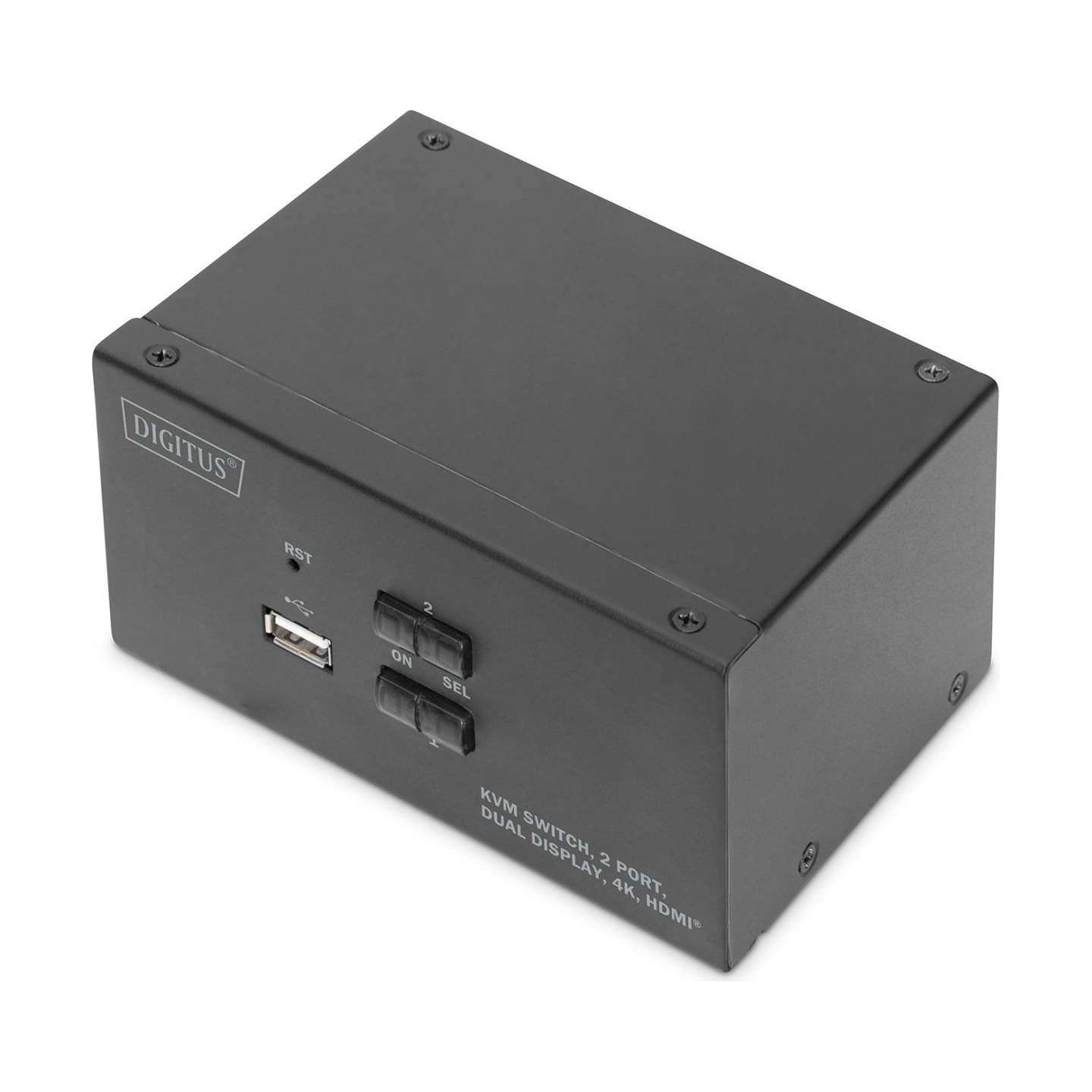 Digitus | KVM Switch, 2 Port, Dual Display, 4K, HDMI | DS-12860