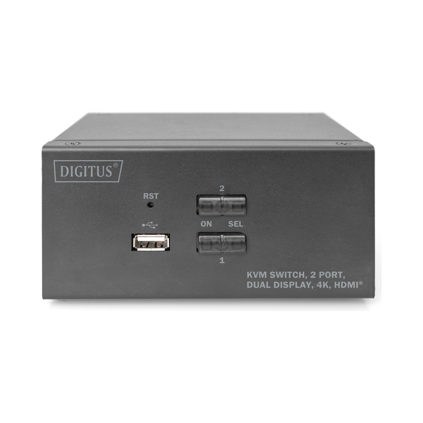 Digitus | KVM Switch, 2 Port, Dual Display, 4K, HDMI | DS-12860