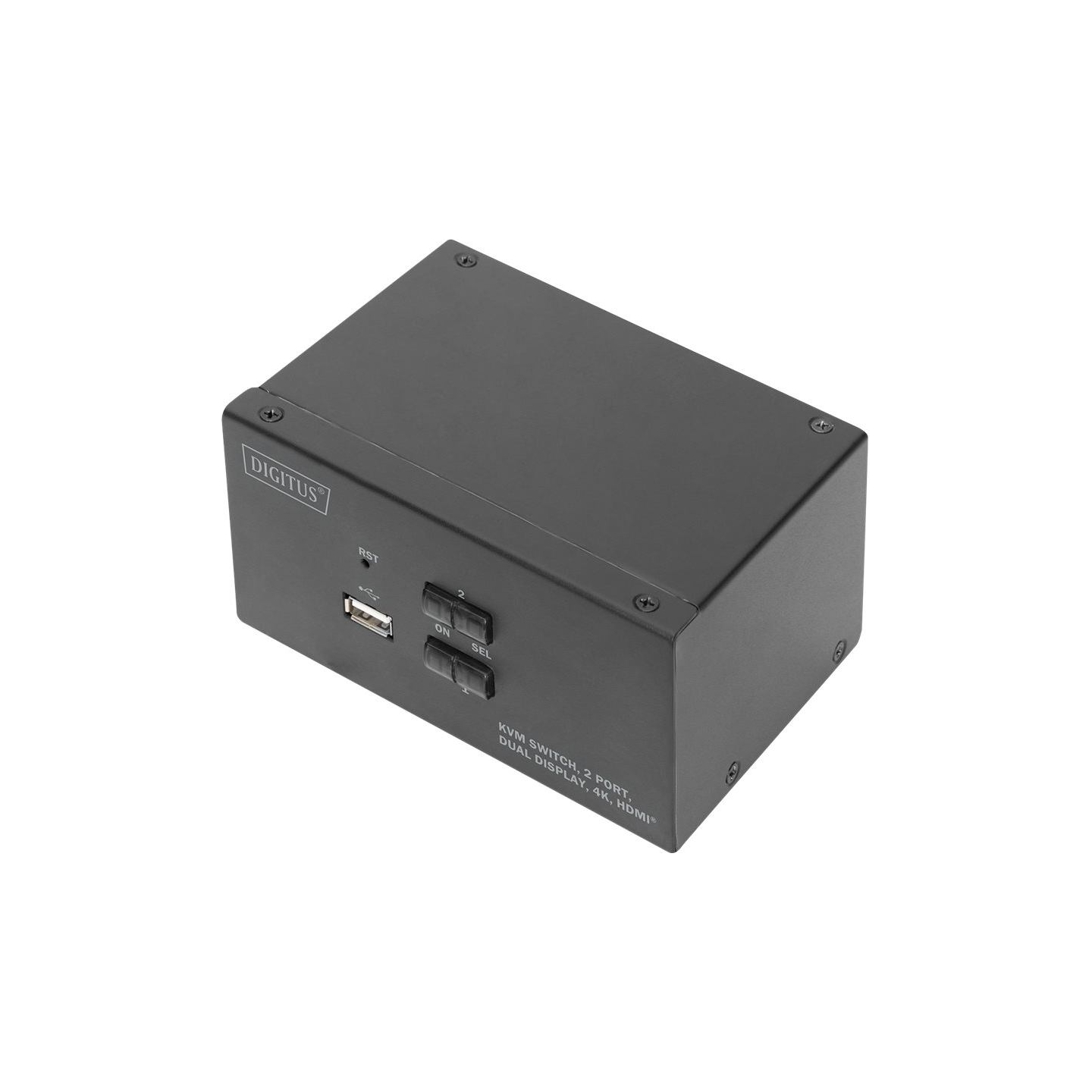Digitus | KVM Switch, 2 Port, Dual Display, 4K, HDMI | DS-12860