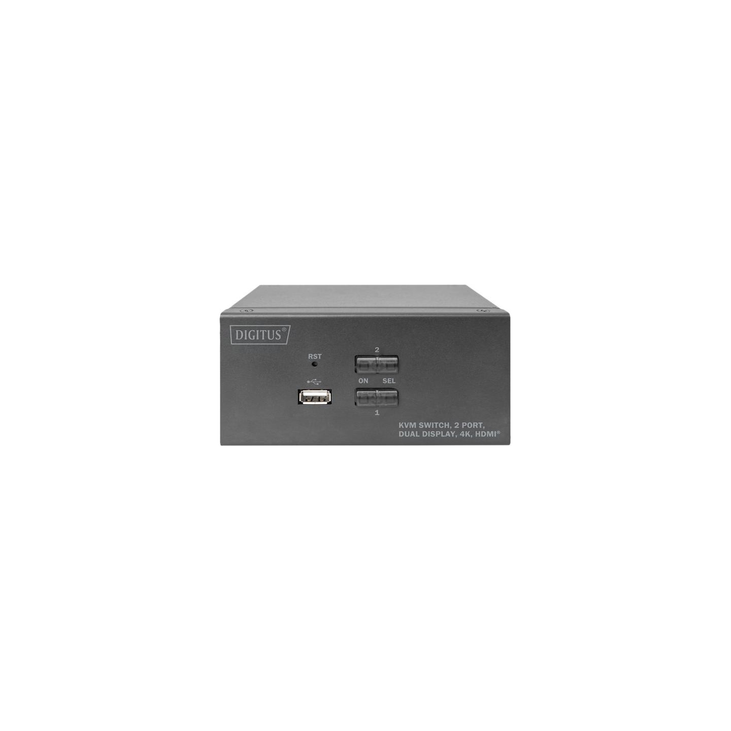 Digitus | KVM Switch, 2 Port, Dual Display, 4K, HDMI | DS-12860