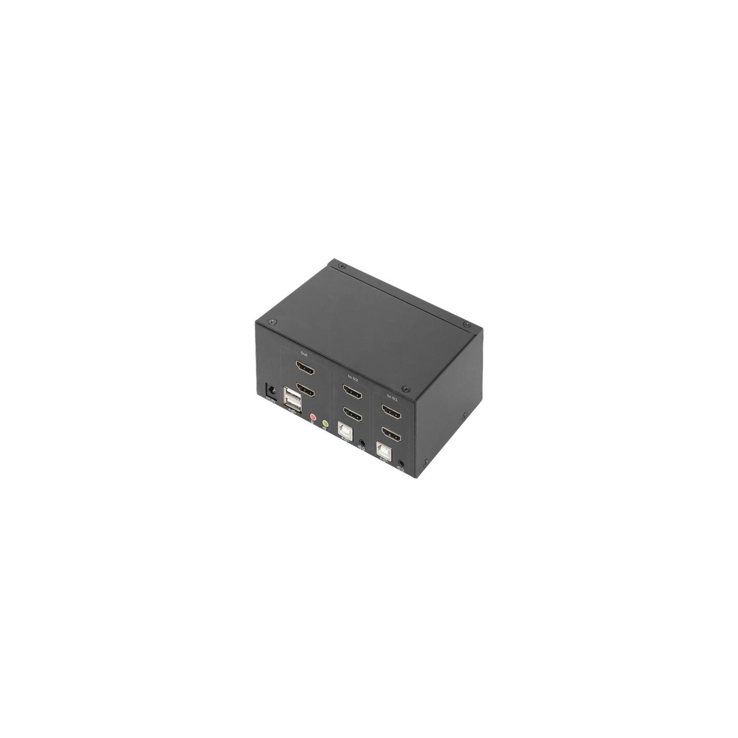 Digitus | KVM Switch, 2 Port, Dual Display, 4K, HDMI | DS-12860
