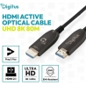 Digitus AOC HDMI Hybrid Connection Cable | HDMI-A Male-Male | HDMI 2.1 | UHD-2 8K@60Hz | 48Gbps | HDR, eARC, HDCP 2.2, CEC | 80m